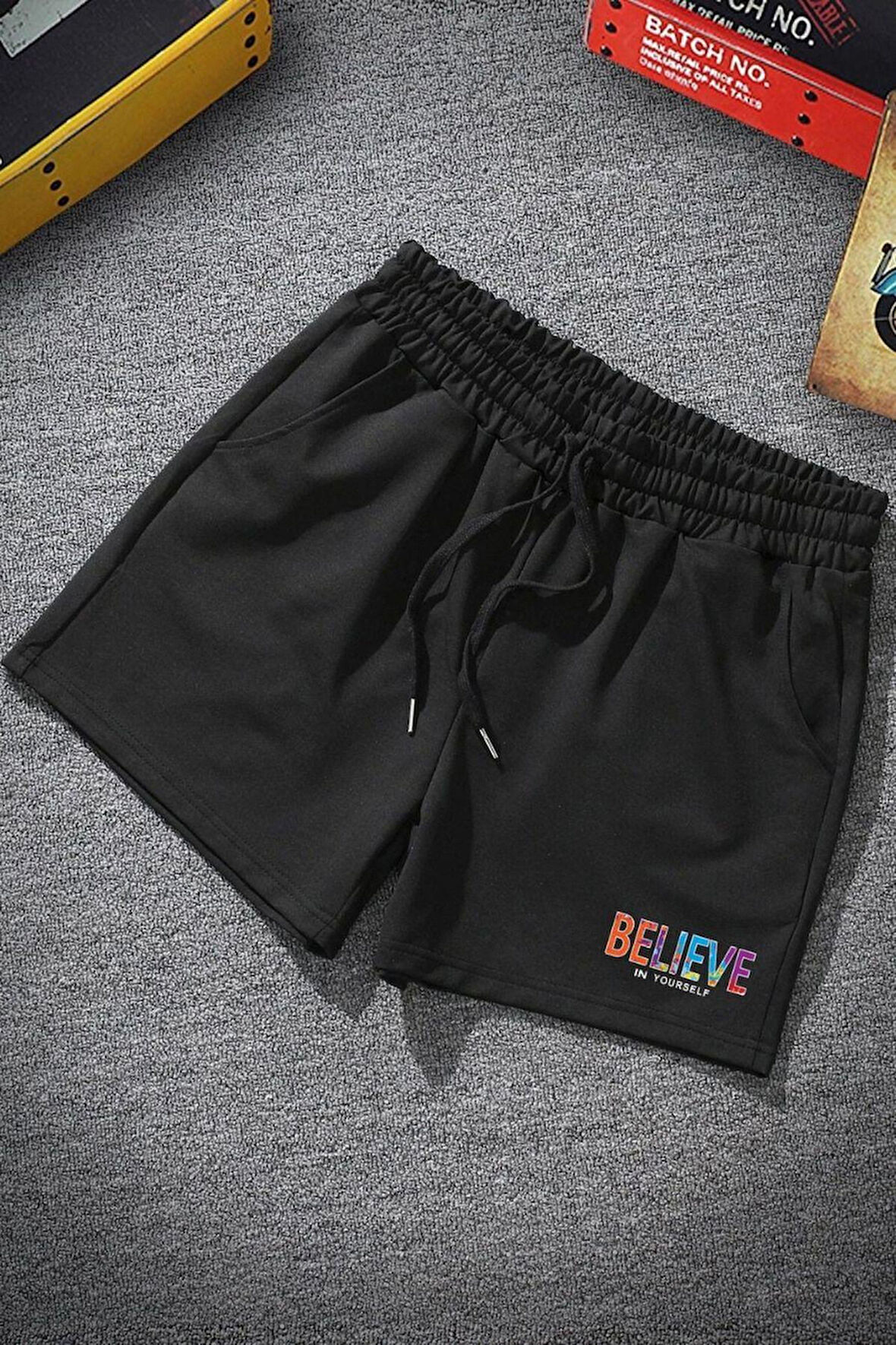 Unisex Believe Yazılı Şort