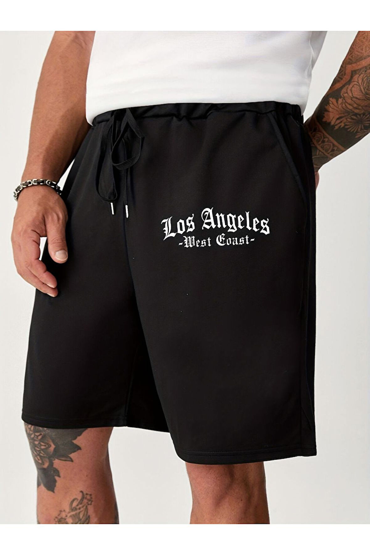 Unisex Los Angeles Yazılı Şort