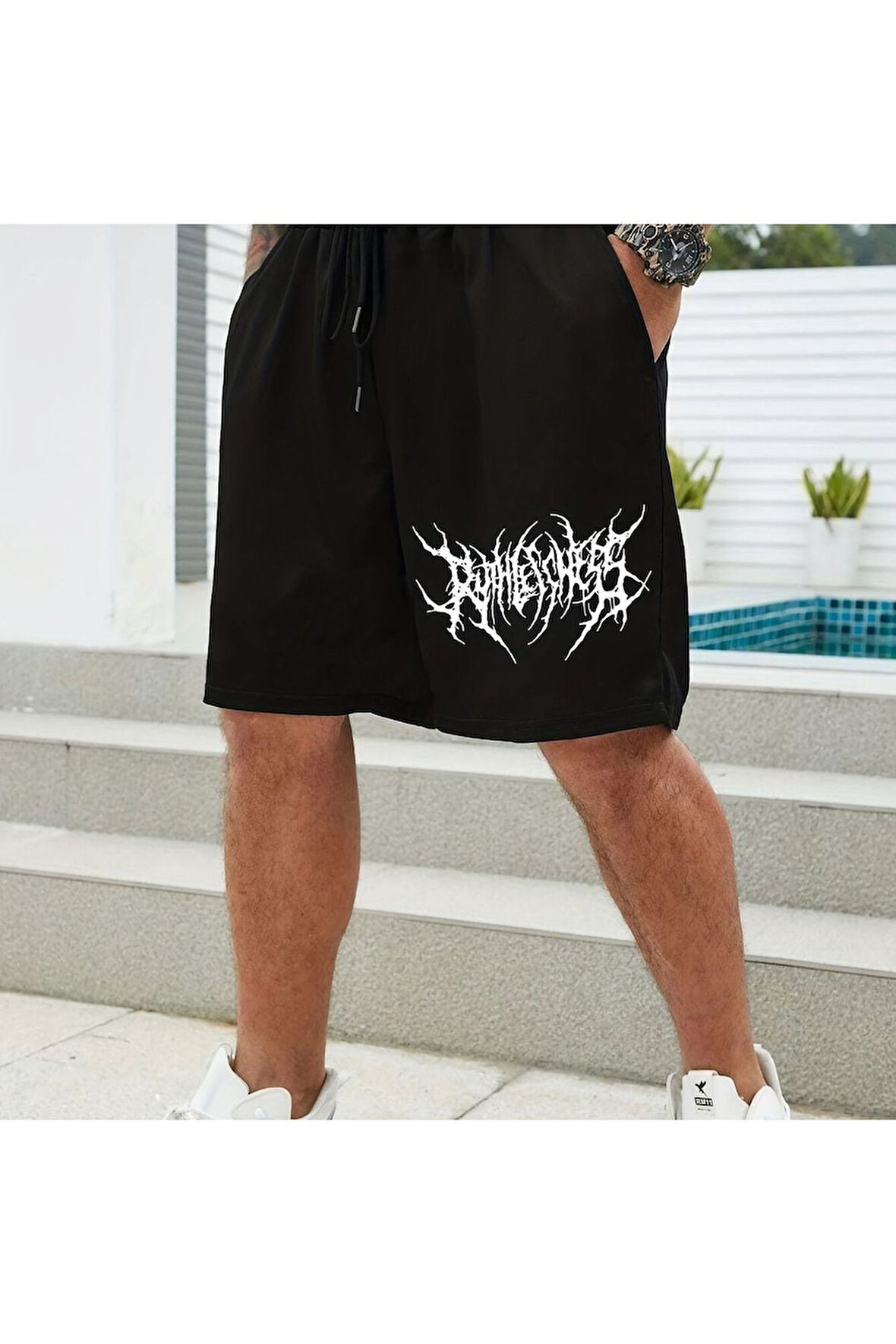 Unisex Harajuka Baskılı Şort