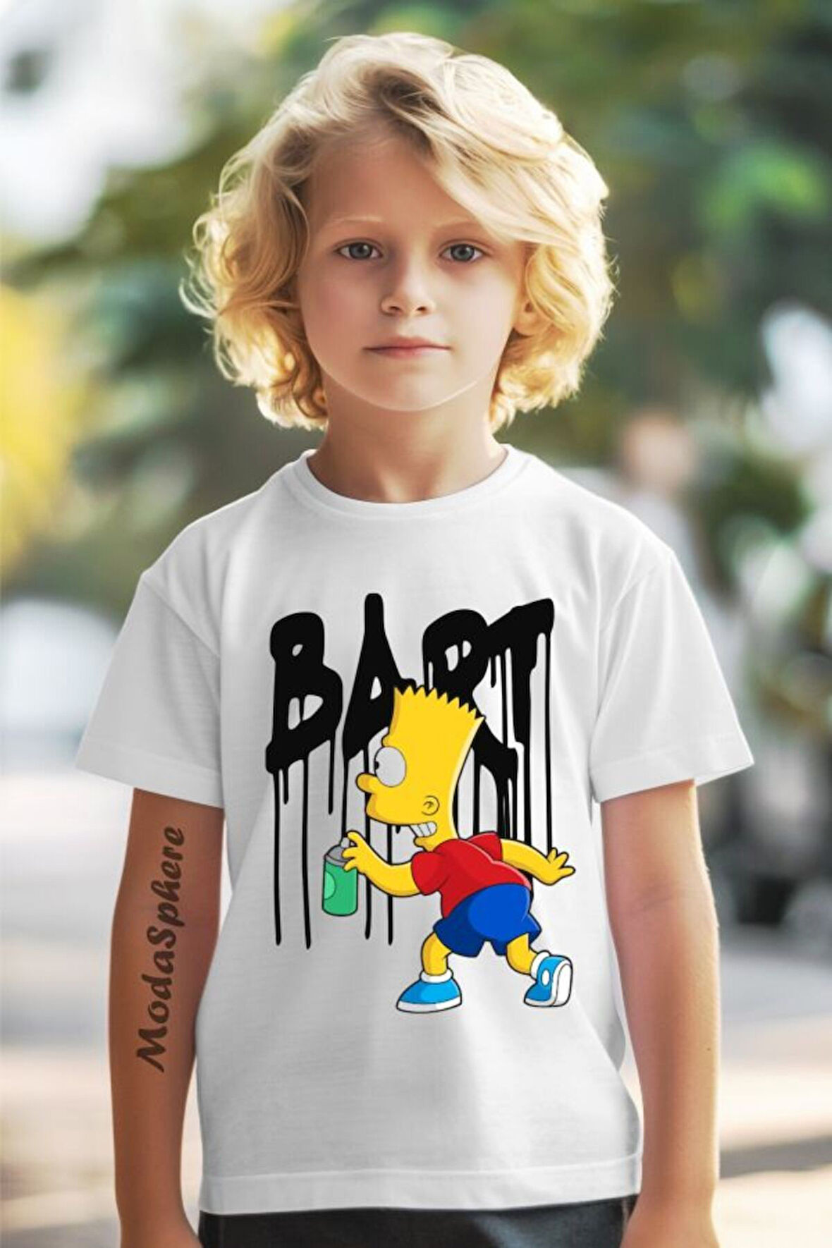 SüngerBob Baskılı Kısa Kollu Çocuk Tişört