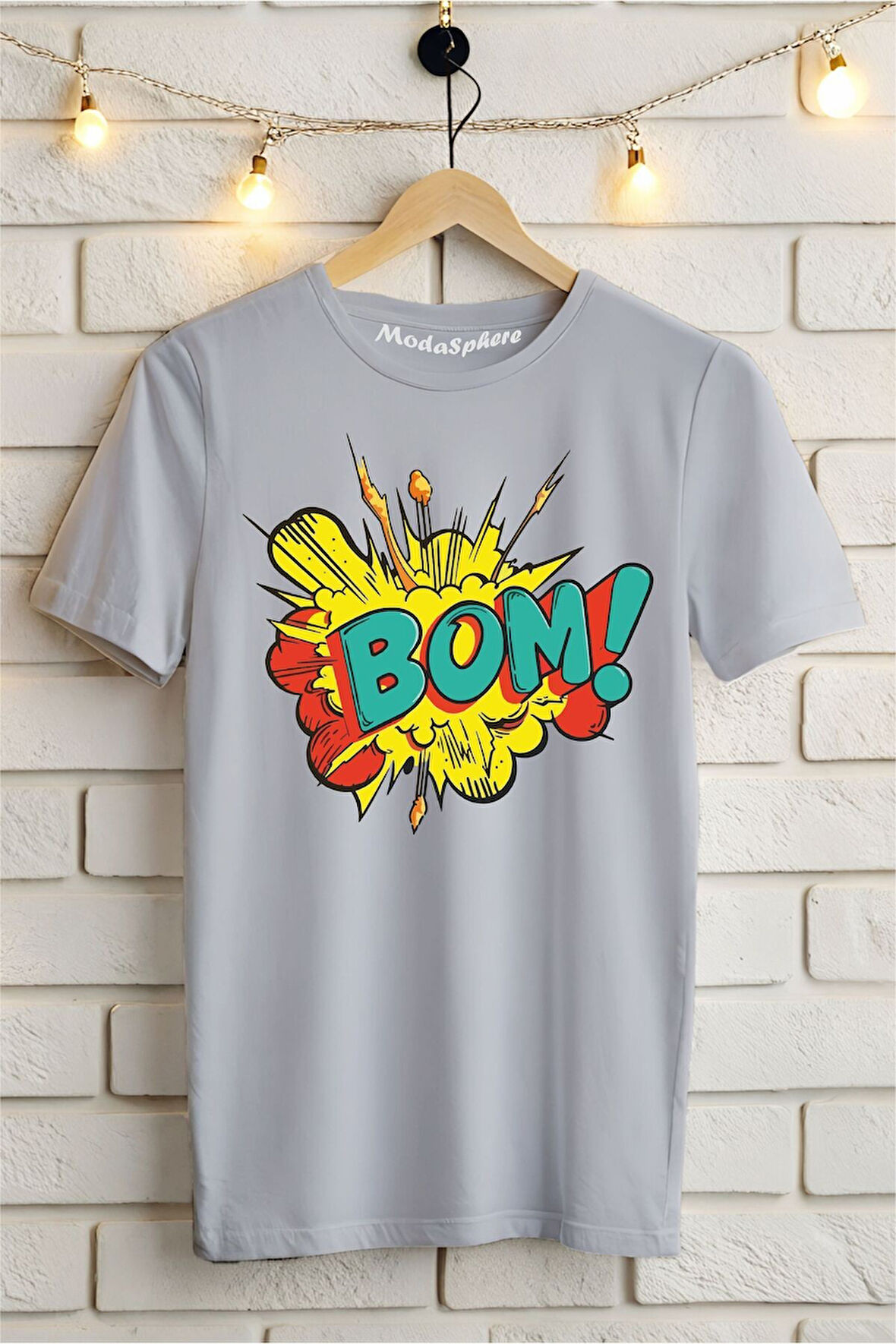 BOM !! Baskılı Unisex Oversize Tişört