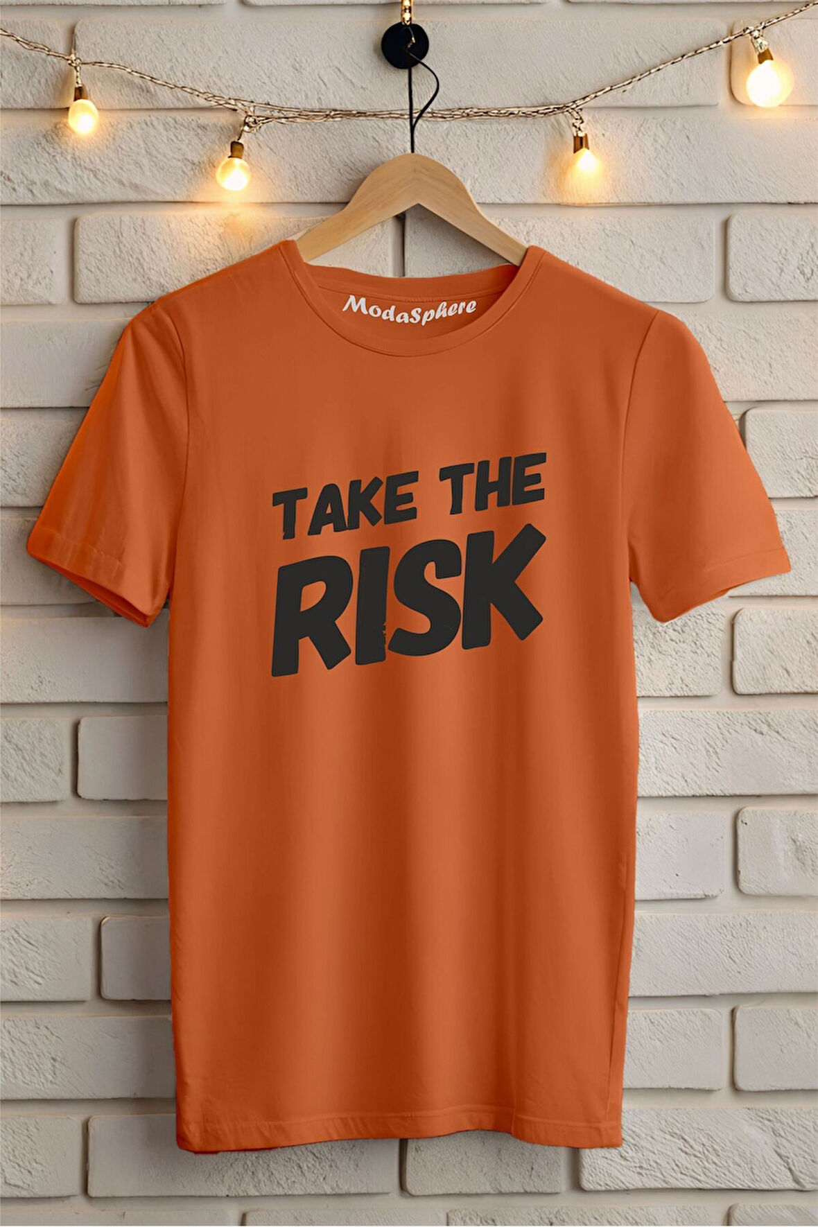 Take The Risk Baskılı Unisex Oversize Tişört