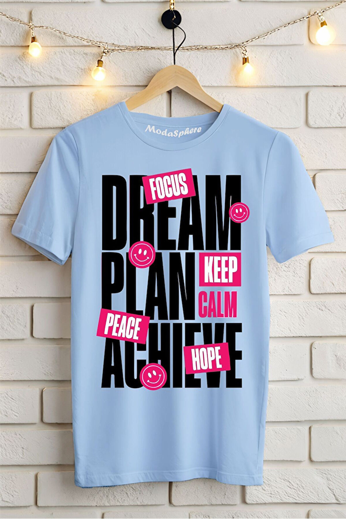 Dream Baskılı Unisex Oversize Tişört