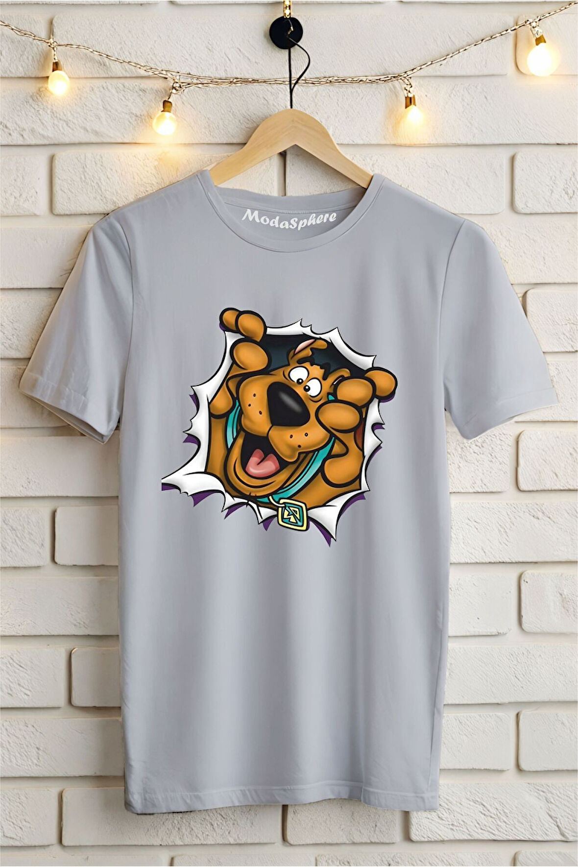 Scooby Doo Baskılı Unisex Oversize Tişört