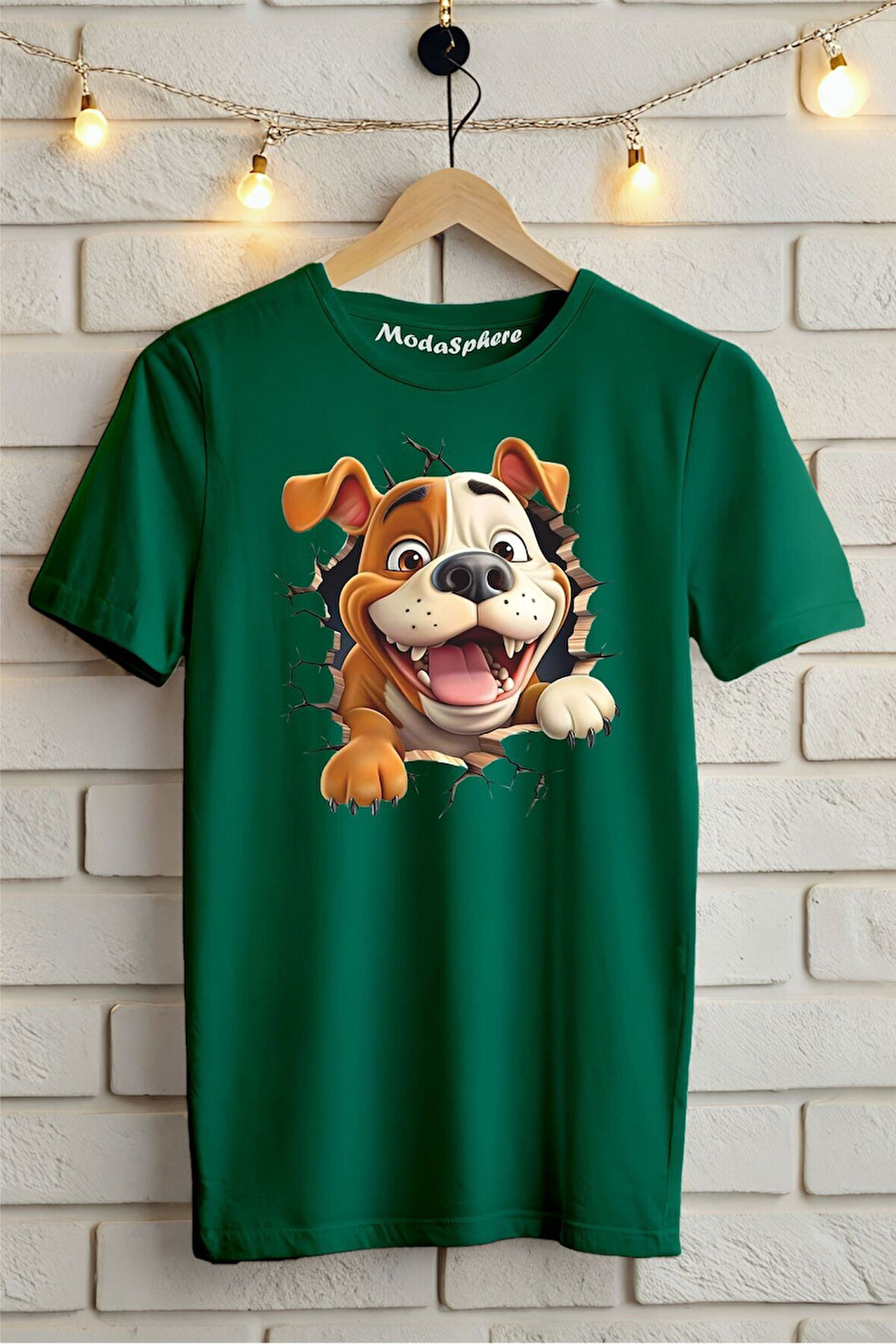 Cute Dog Baskılı Unisex Oversize Tişört