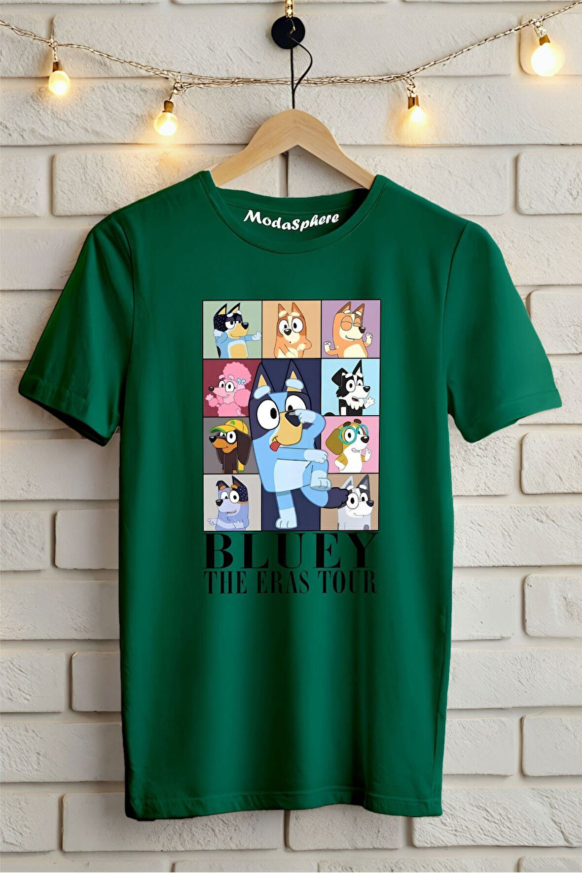 Bluey Baskılı Unisex Oversize Tişört