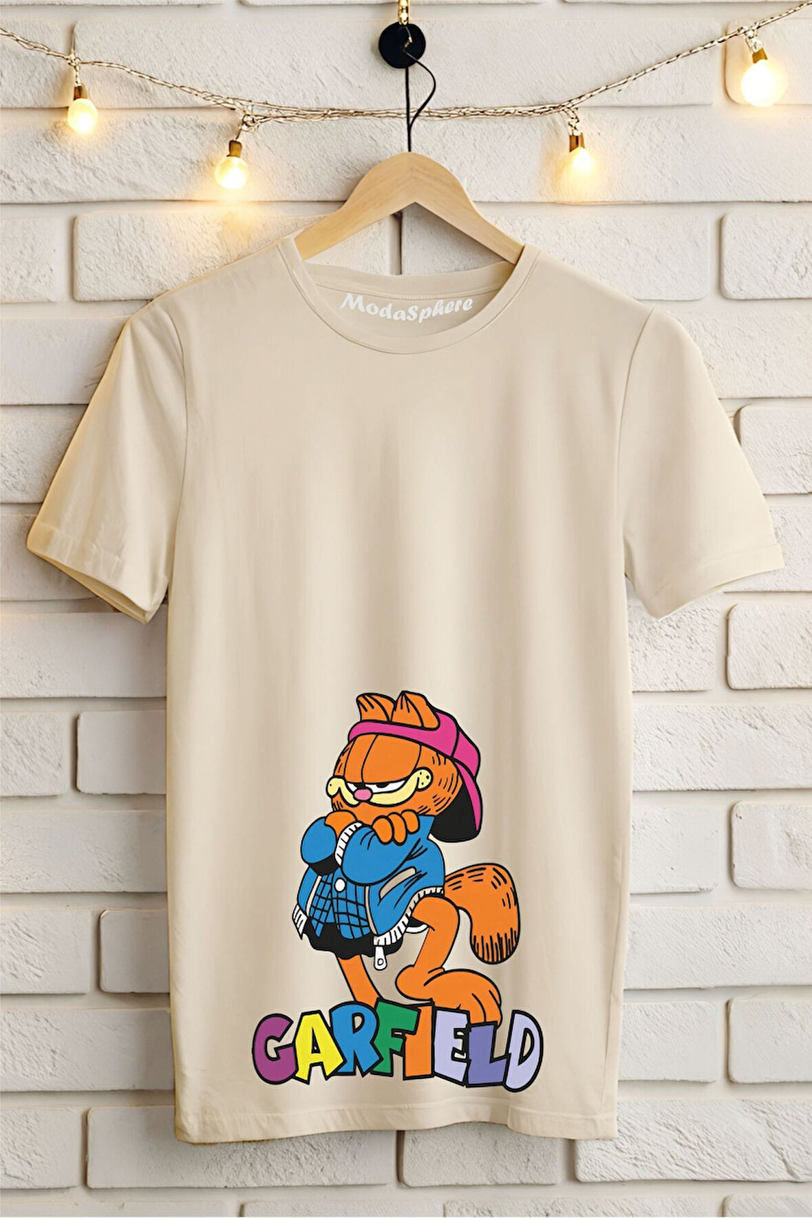 GARFIELD Baskılı Unisex Oversize Tişört