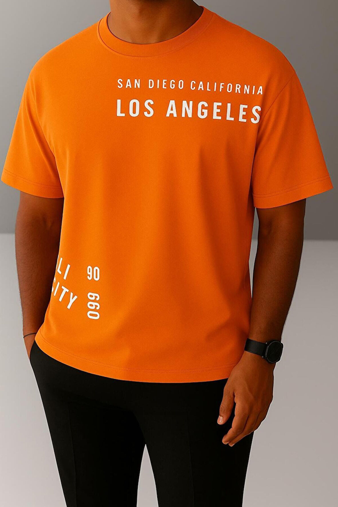 Los Angeles Baskılı Unisex Oversize Tişört