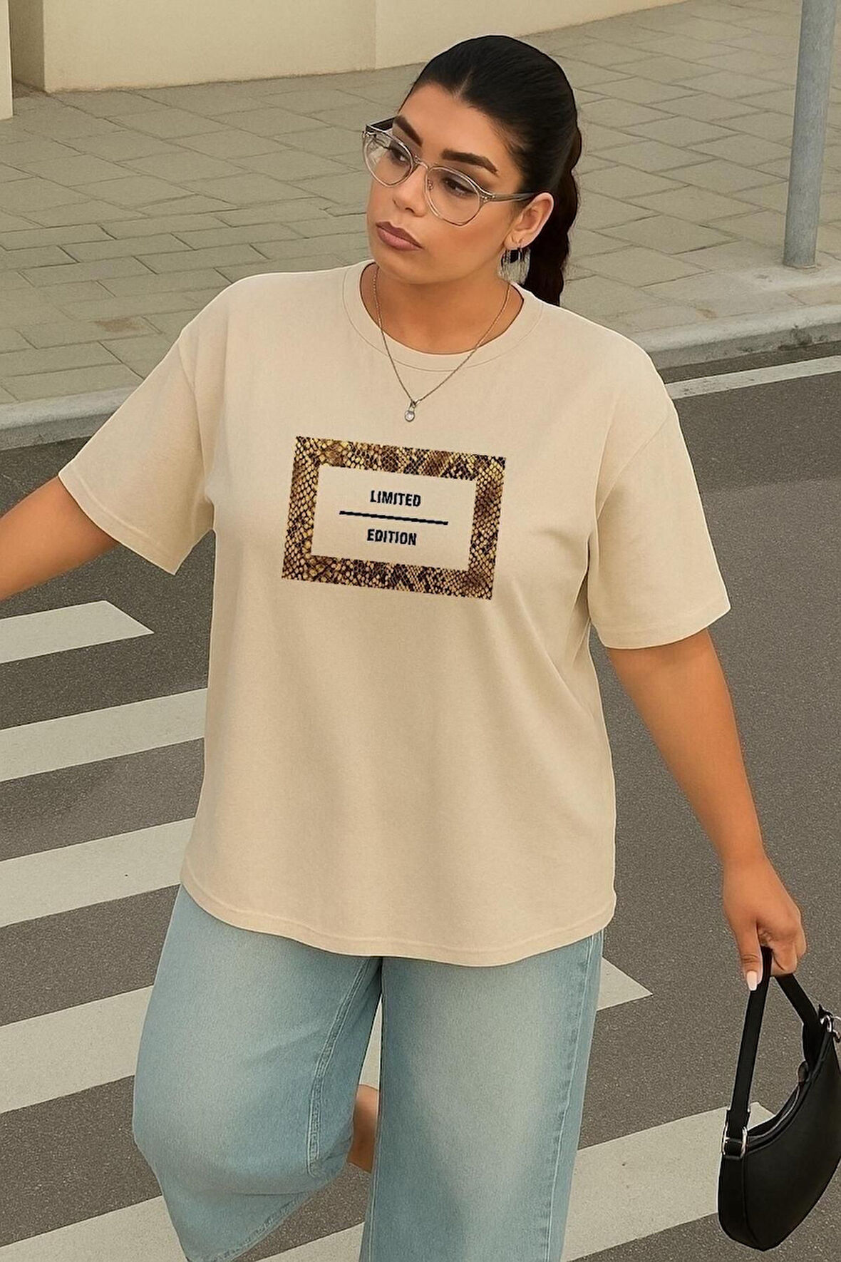 Büyük Beden Limited Edition Baskılı Unisex Oversize Tişört