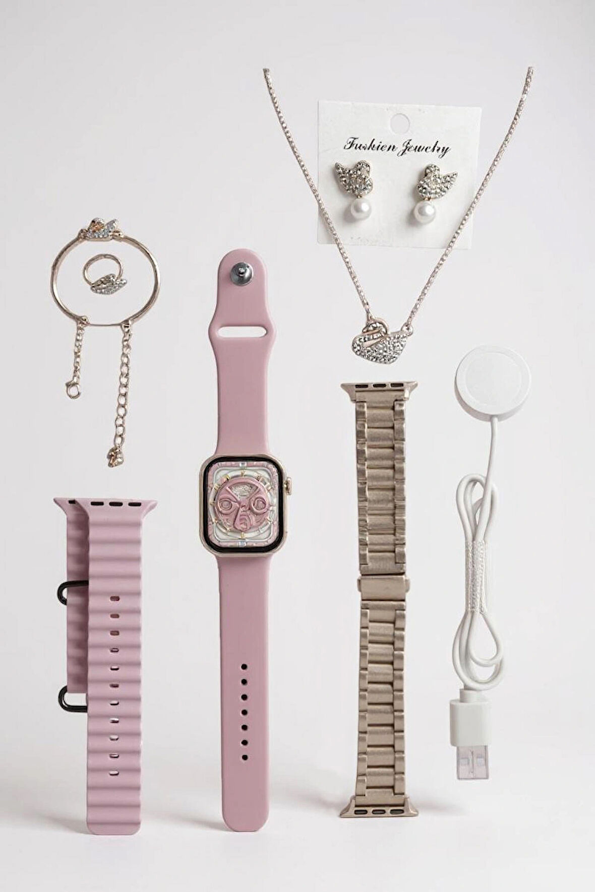 Kadın Akıllı Saat Smart Watch G9 Mini 3 Farklı Kordon Ve Aksesuar Seti