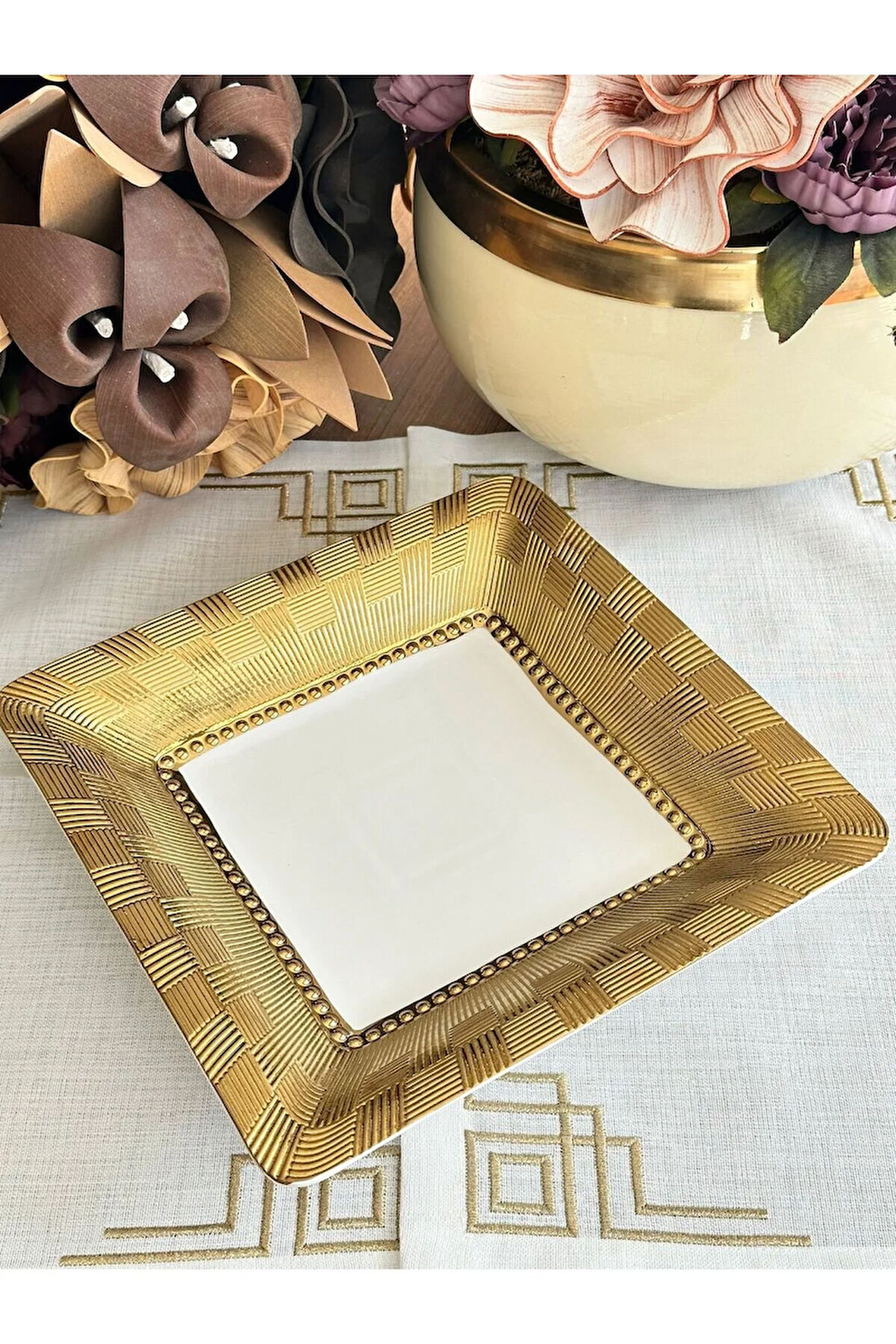 Stella Kare Servis Tabağı