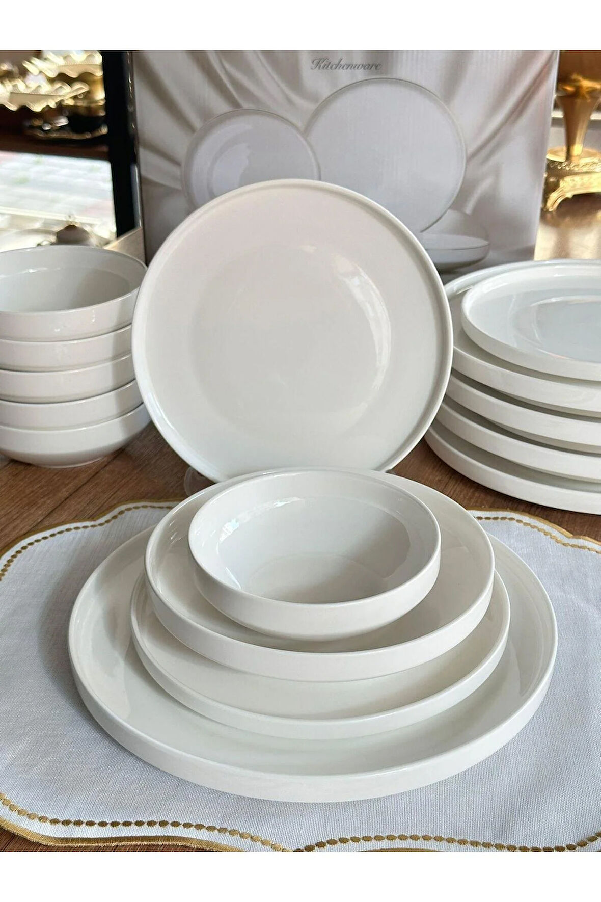 Yemek Takımı 24 Parça 6 Kişilik Modern Sade