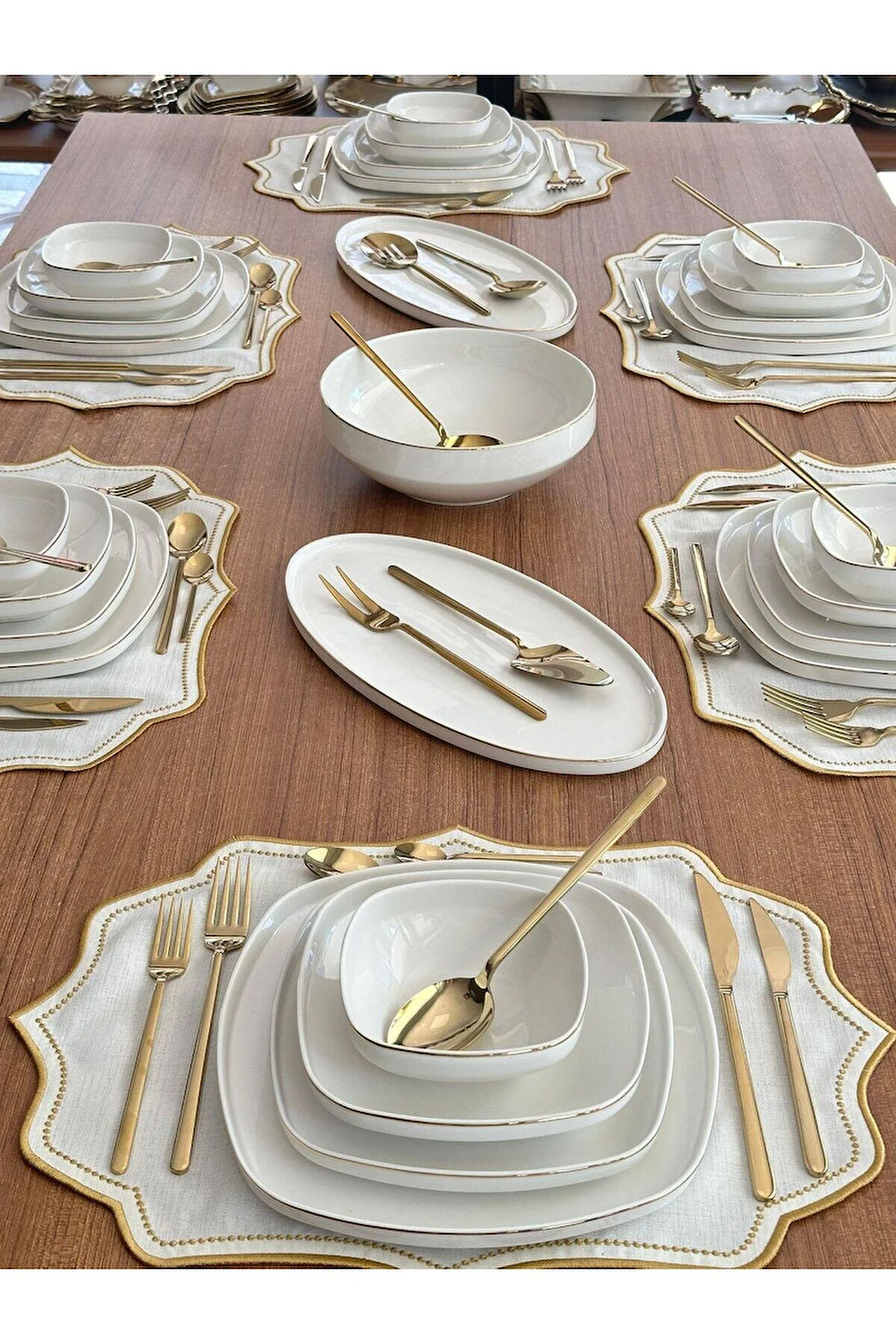 Yemek Takımı 80 Parça 6 Kişilik Ellie Gold