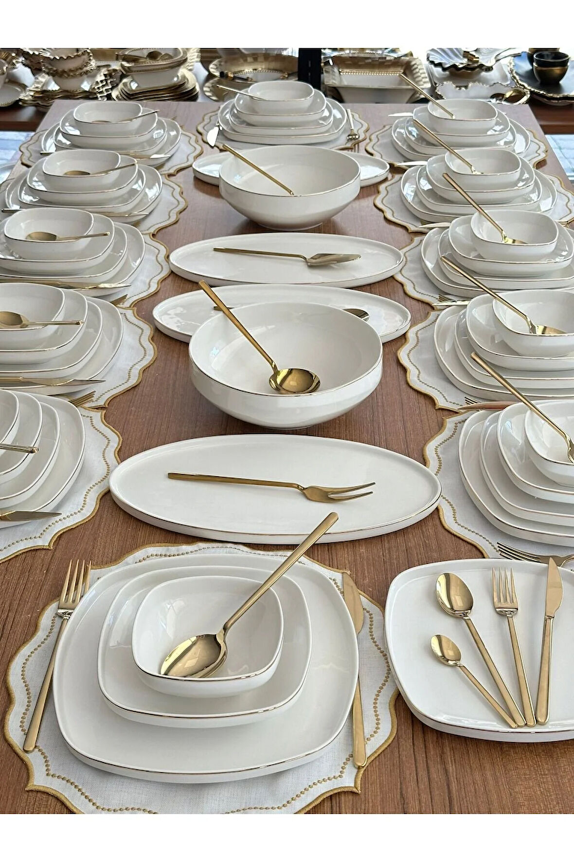 Yemek Takımı 155 Parça 12 Kişilik Ellie Gold