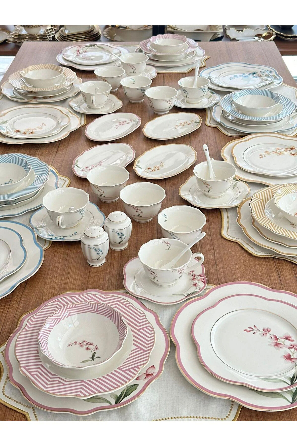 Yemek Takımı Kahvaltı Takımı 72 Parça 6 Kişilik Colorful Garden