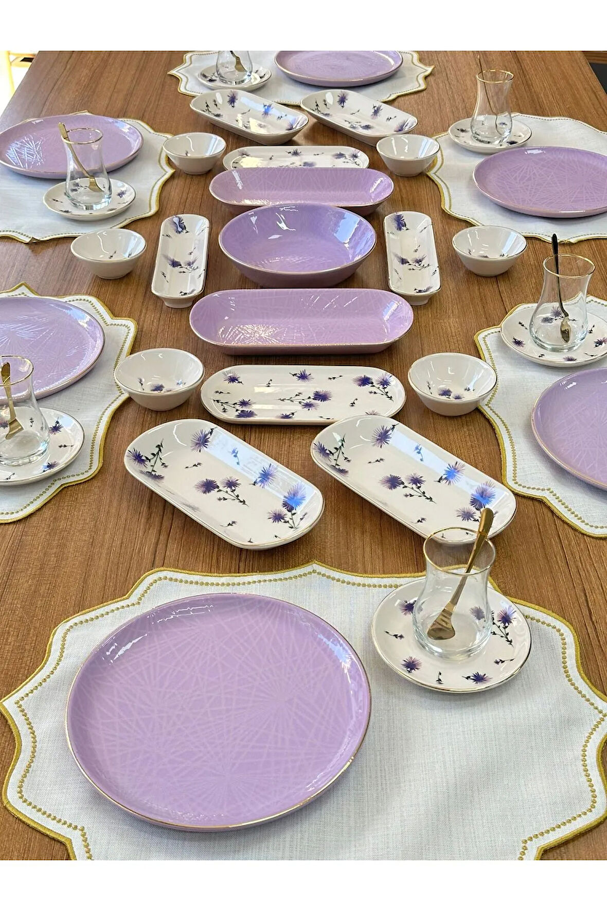 MD Mimoza Dekor Kahvaltı Takımı 47 Parça 6 Kişilik Bloom
