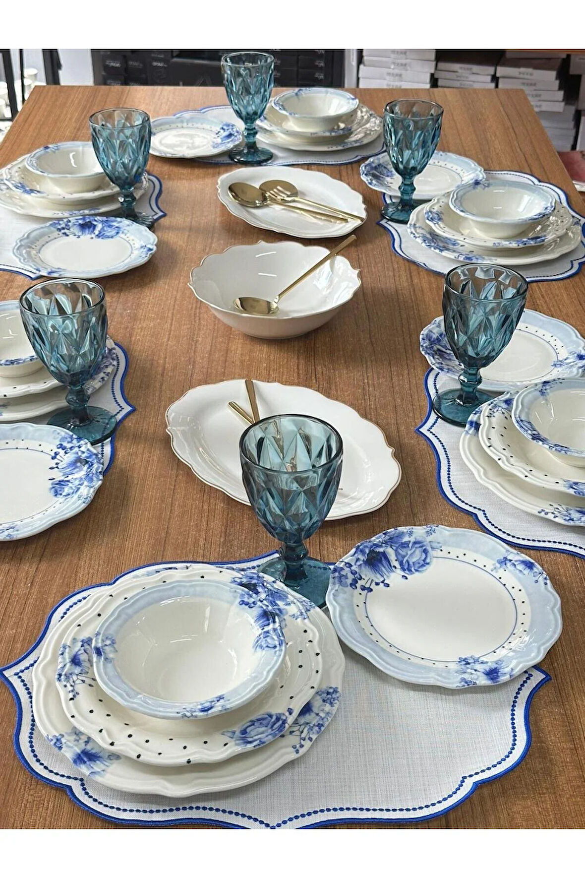 Yemek Takımı 44 Parça 6 Kişilik Bluemelia