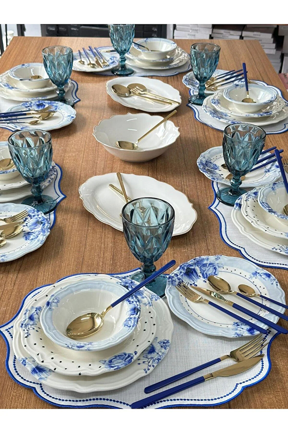 Yemek Takımı 86 Parça 6 Kişilik Bluemelia