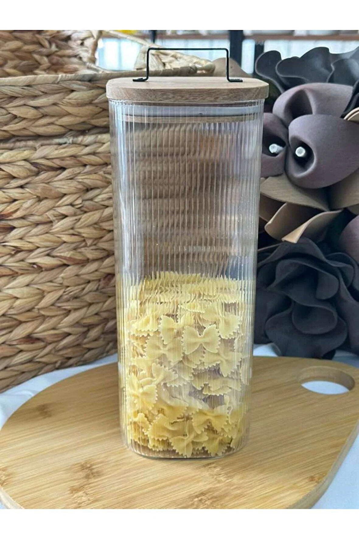 Akasya Kapaklı Cam Saklama Kavanozu 2500 ML