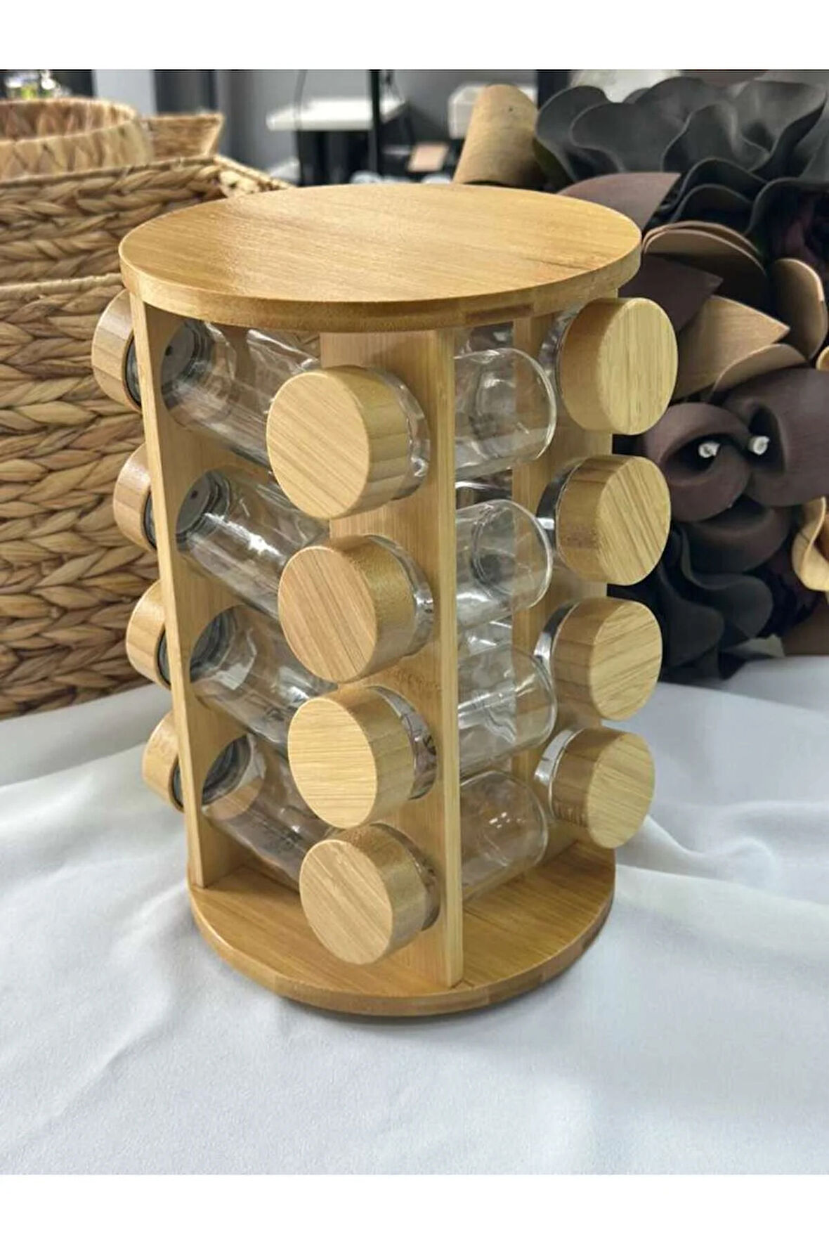 Bambu Dönen Baharatlık / Düzenleyici / Organizer -16'lı
