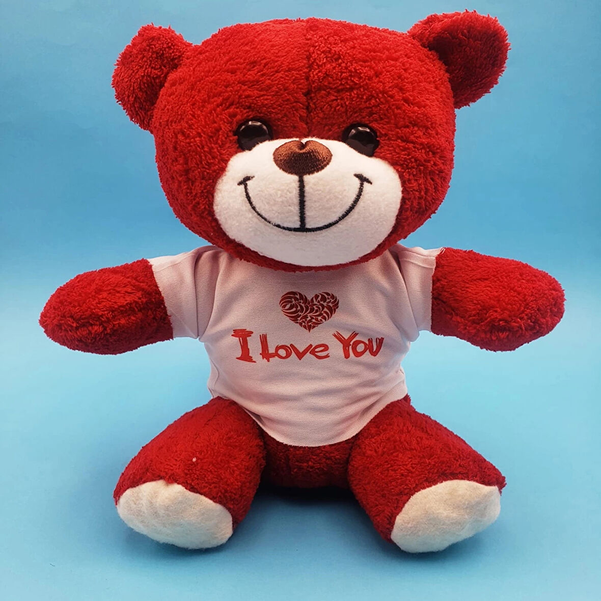 MDB Kırmızı I Love You Tişörtlü Peluş Ayıcık