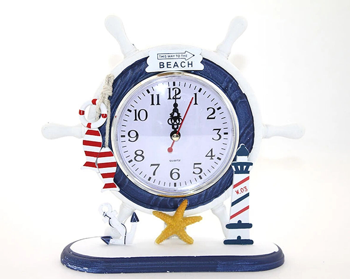 MDB Ahşap Marin Dümenli Saat Model 3