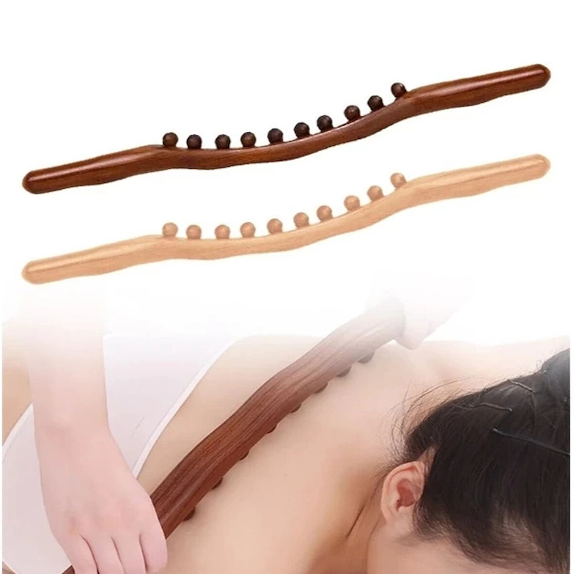 MDB 60 cm Doğal Ahşap Masaj Sopası