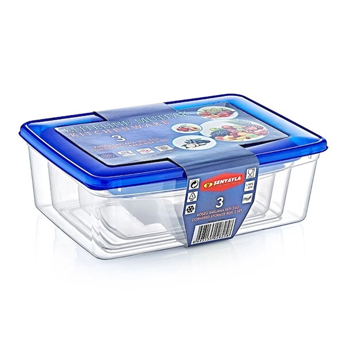 MDB 3'lü Köşeli Saklama Kabı Seti