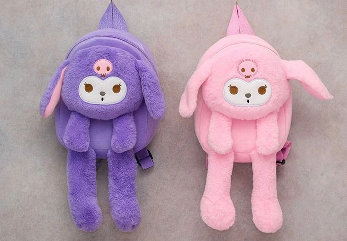 MDB Peluş Işıklı Oynar Kulaklı Kuromi Sırt Çantası