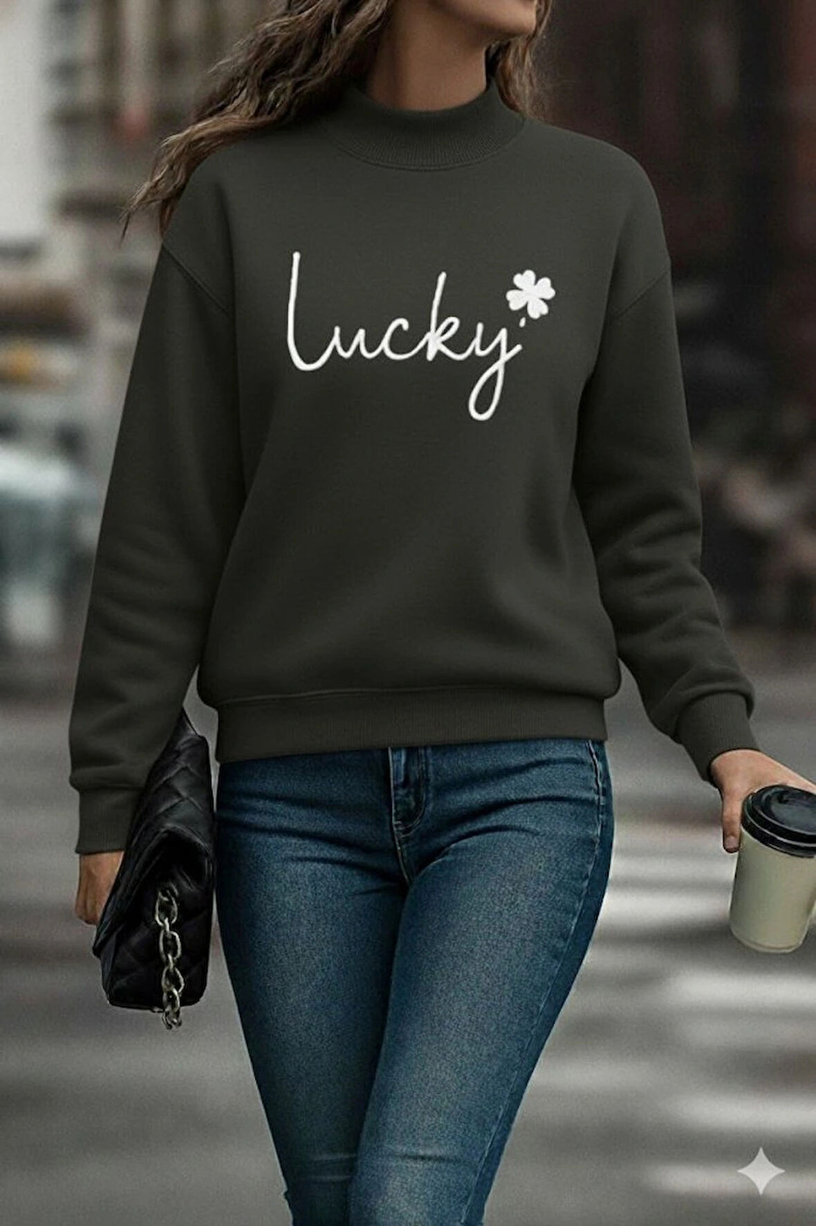 MDB Kadın Uzun Kollu Bisiklet Yaka Viskon Iki Iplik Bluz