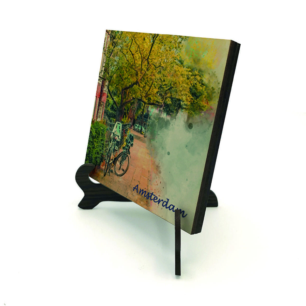 Amsterdam GörseliBaskılı MDF Masaüstlük