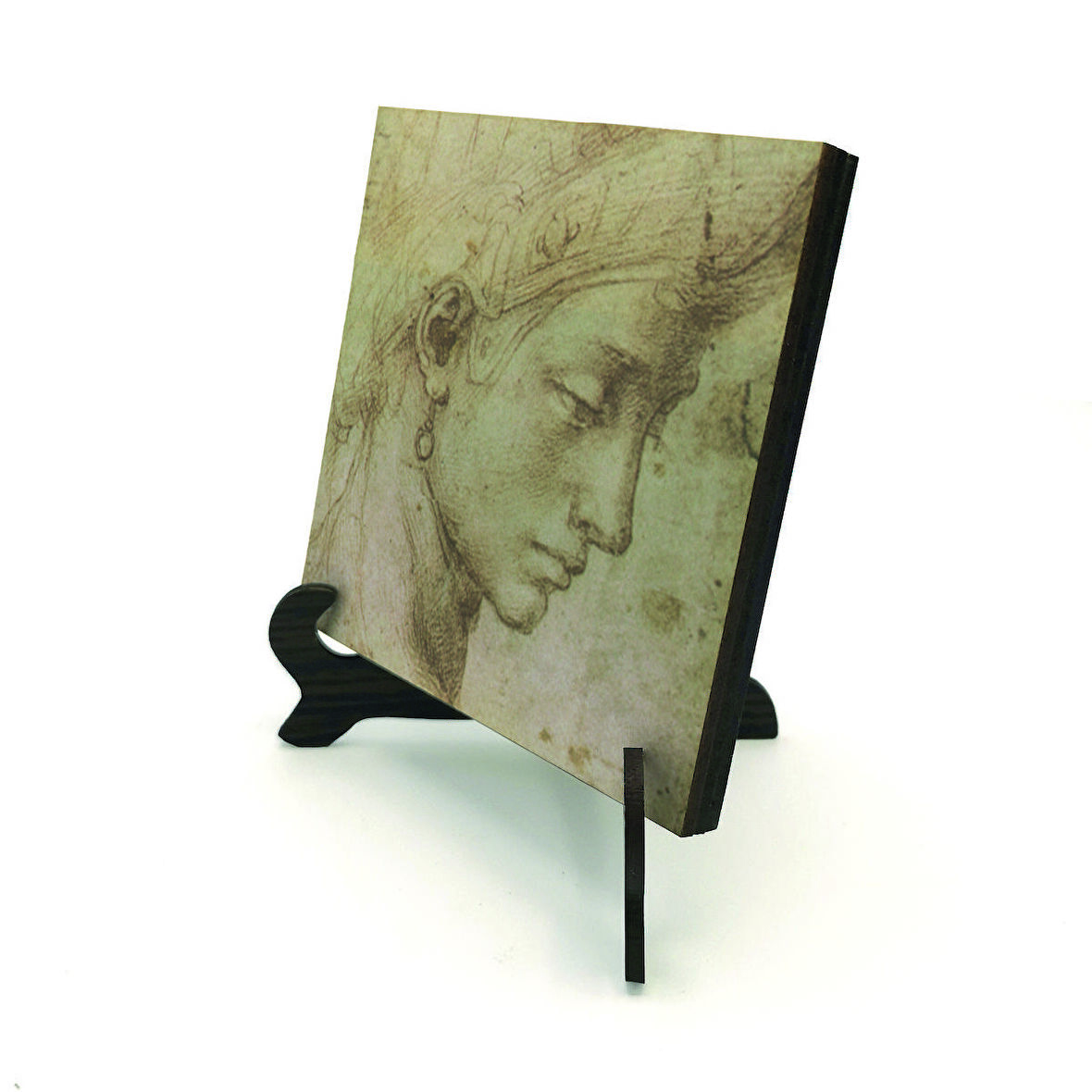 Baş Etüdü (Leonardo Da Vinci)Baskılı MDF Masaüstlük