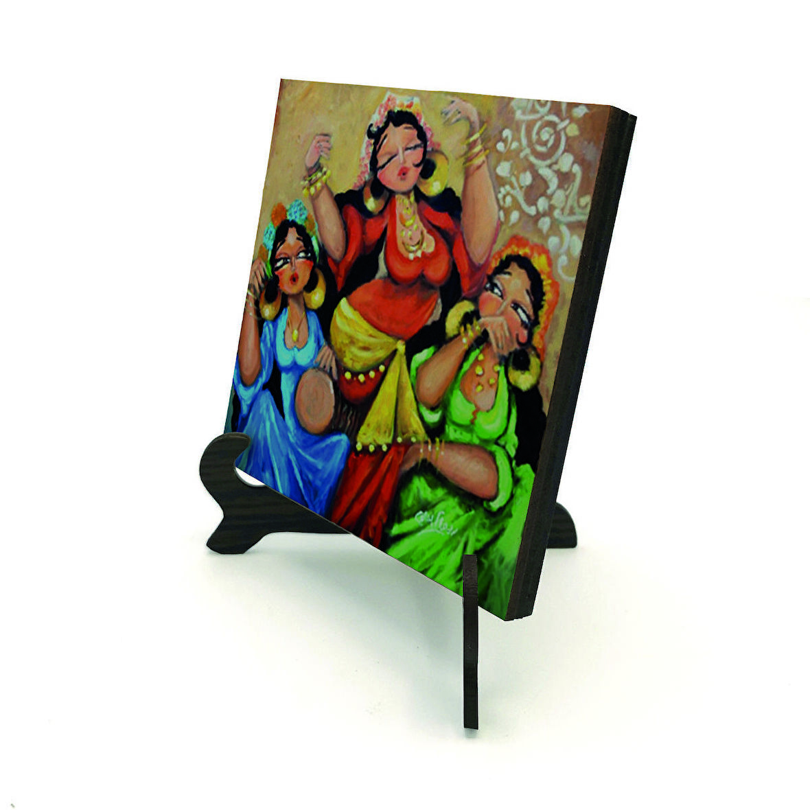 Dans Eden Oryantal KadınlarBaskılı MDF Masaüstlük