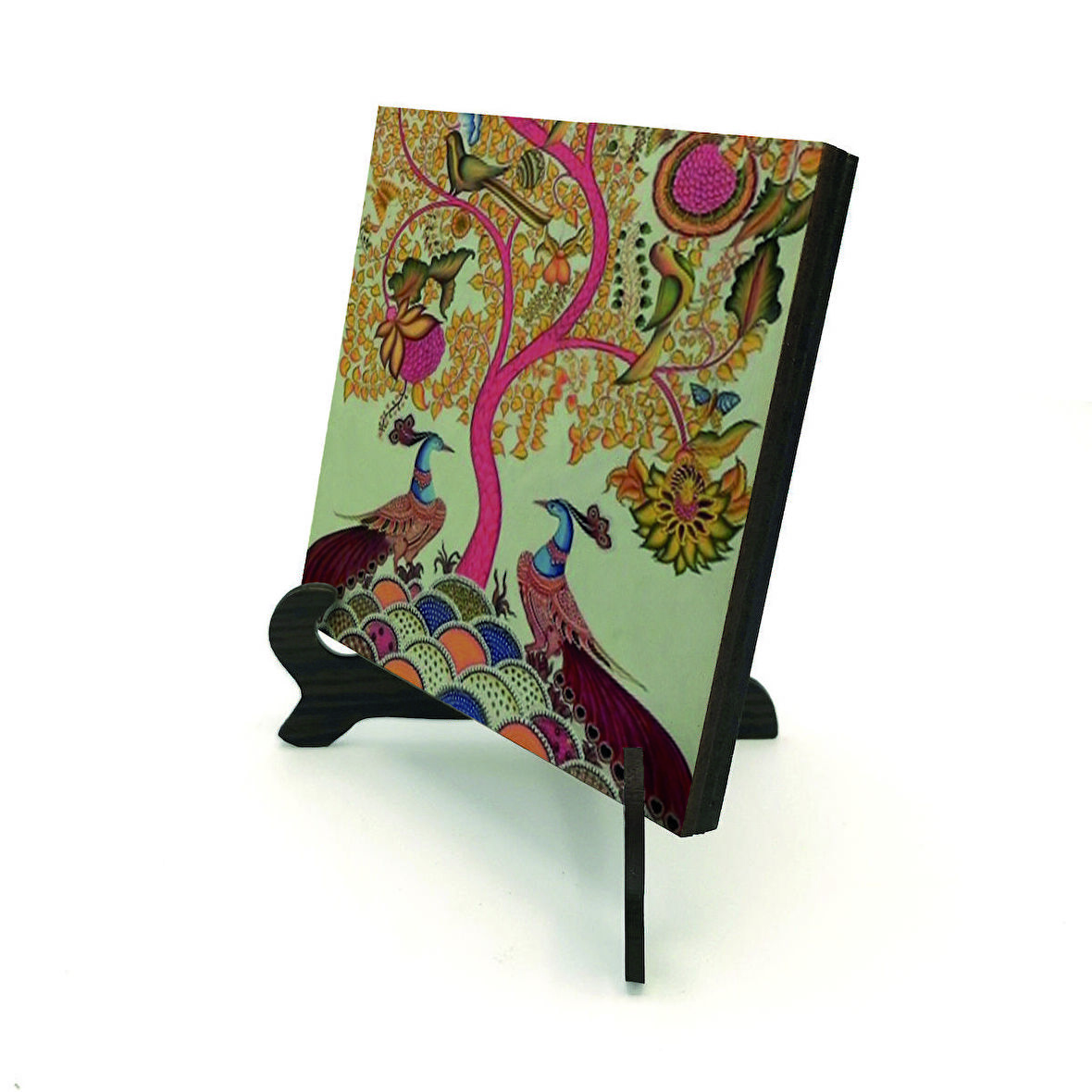 Tavus KuşlarıBaskılı MDF Masaüstlük