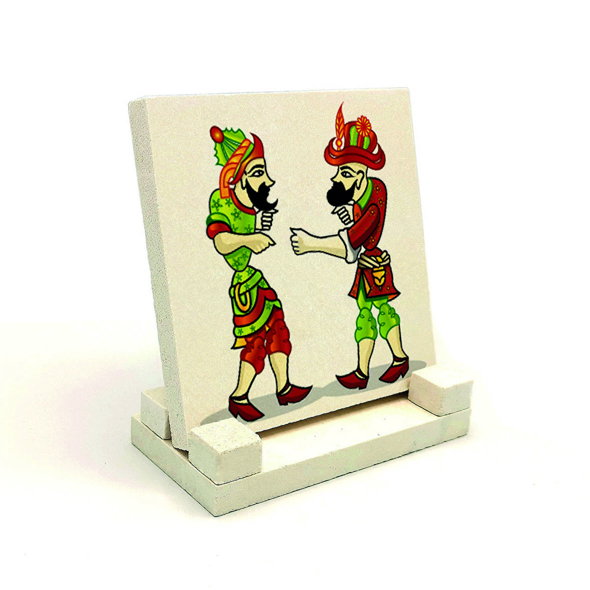 Hacivat ile Karagöz Baskılı MDF Masaüstlük