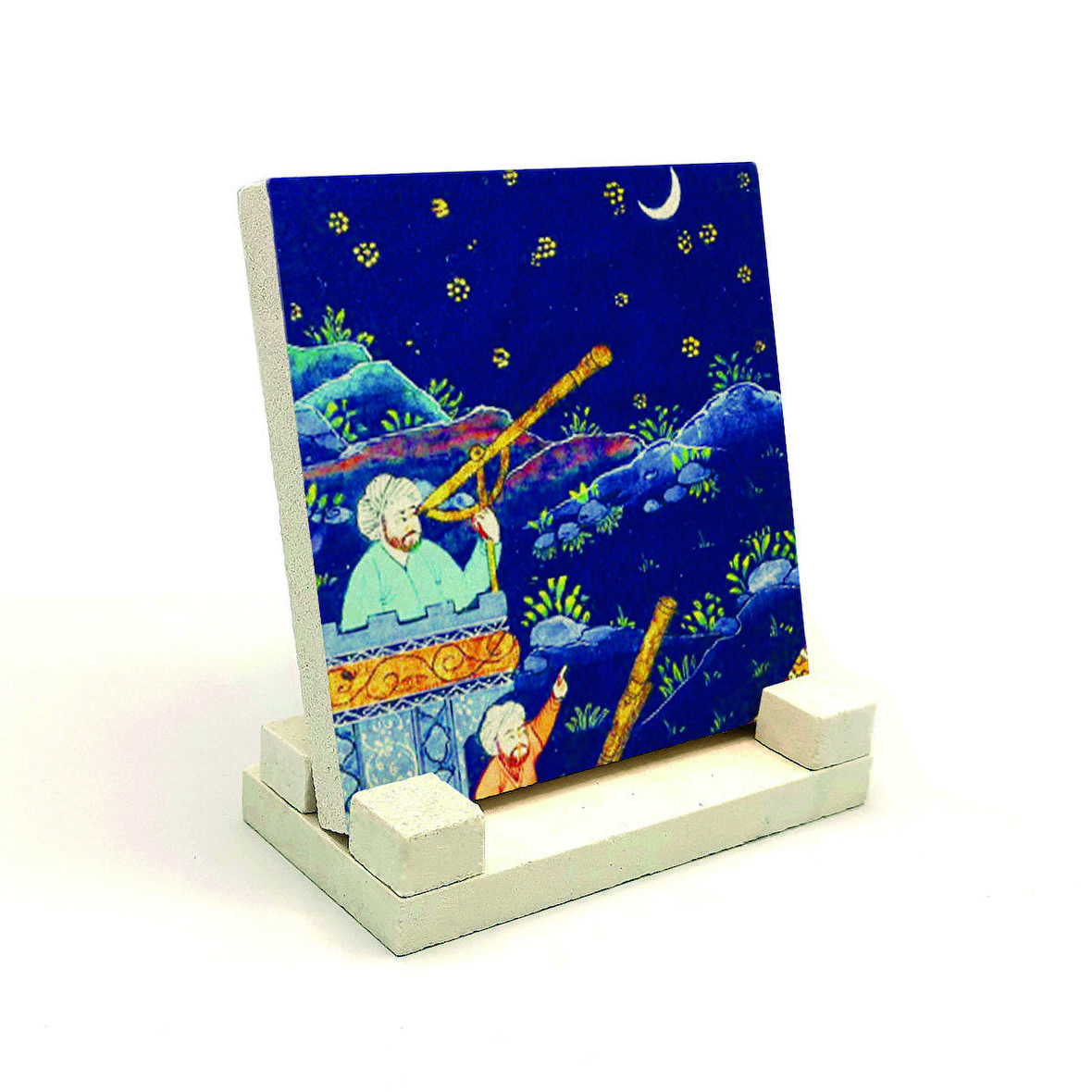 Osmanlı Müneccim MinyatürüBaskılı MDF Masaüstlük