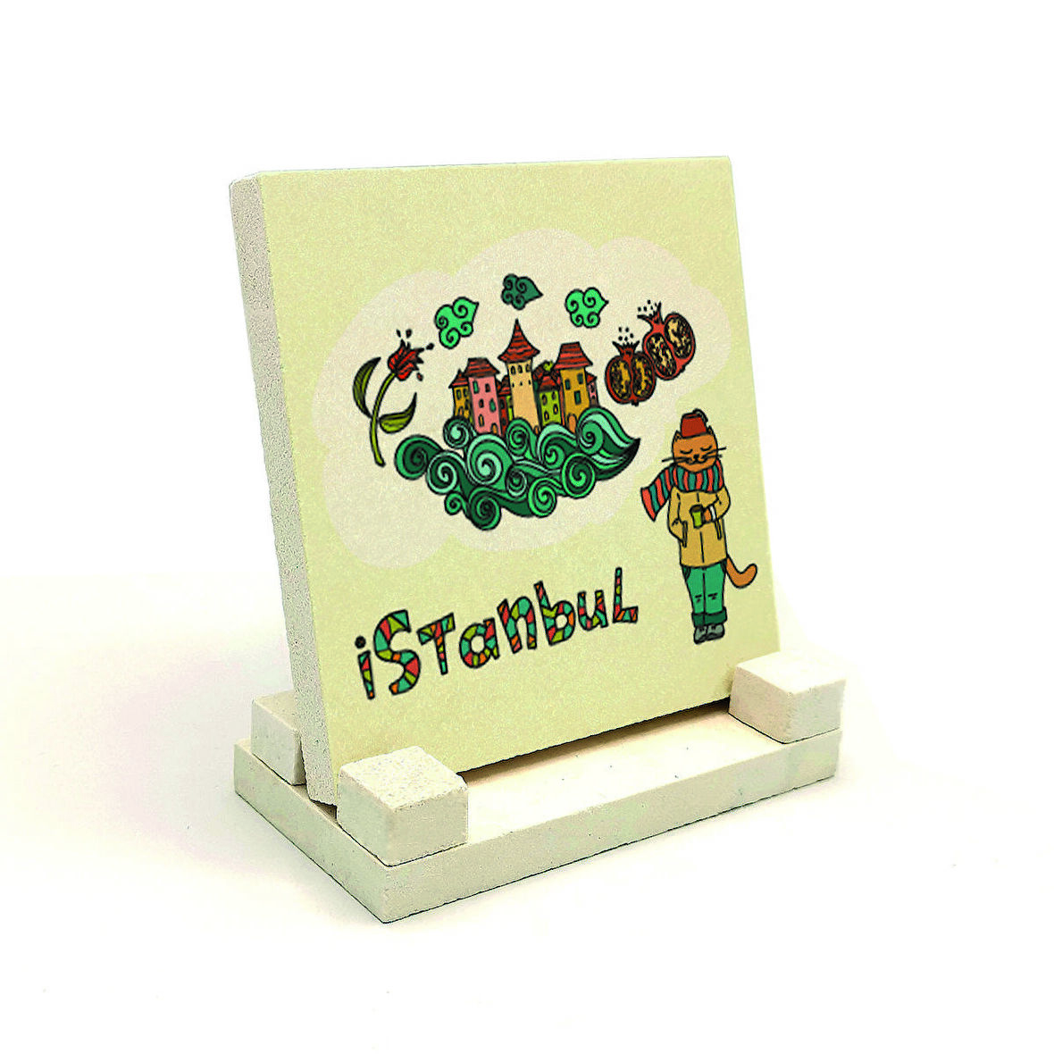 İstanbul KedisiBaskılı MDF Masaüstlük