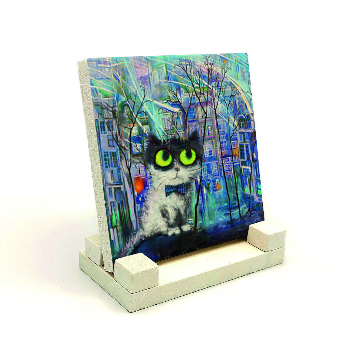 İstanbul Kedisi Baskılı MDF Masaüstlük