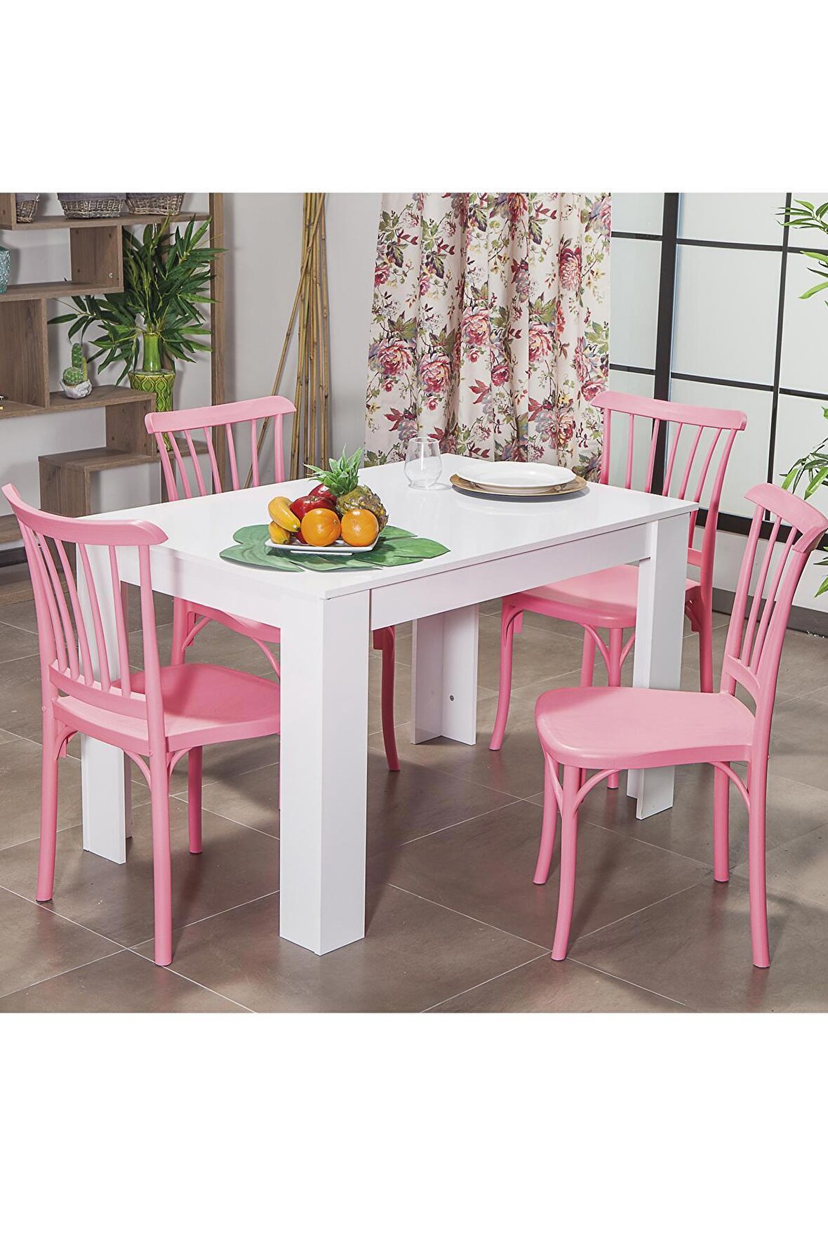 Arda / Violet Mutfak Masa Takımı 4 Sandalye 1 Masa - Pembe