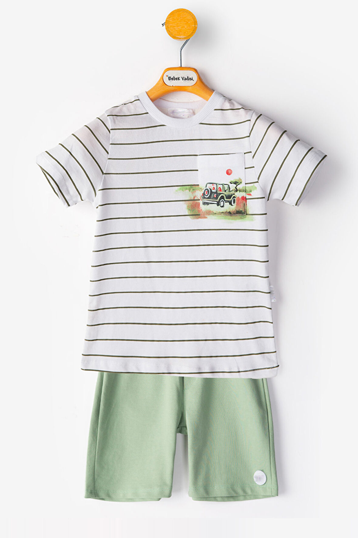 Arabalı Erkek Bebek alt ust Takım Şortlu Erkek Bebek Takım İkili Erkek Çocuk Takım Erkek Bebek Giyim