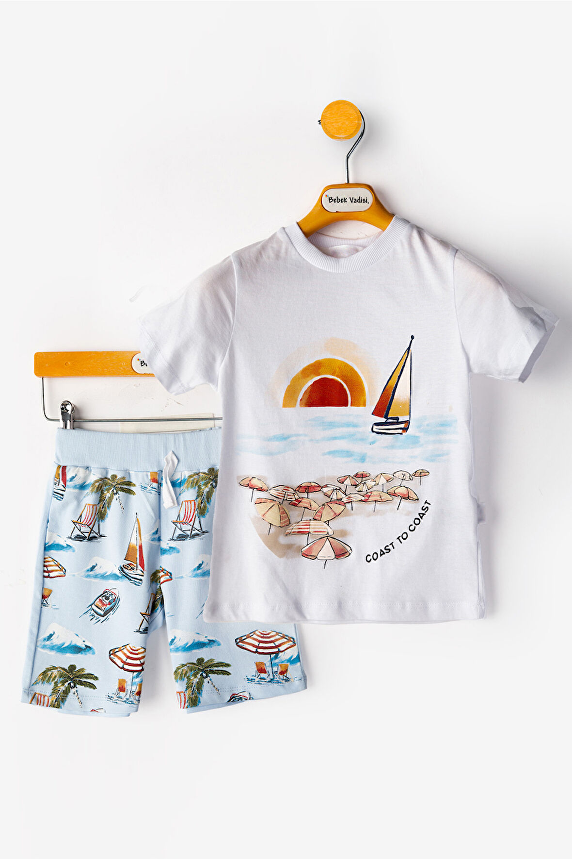 Deniz Erkek Bebek alt ust Takım Şortlu Erkek Bebek Takım İkili Erkek Çocuk Takım Erkek Bebek Giyim