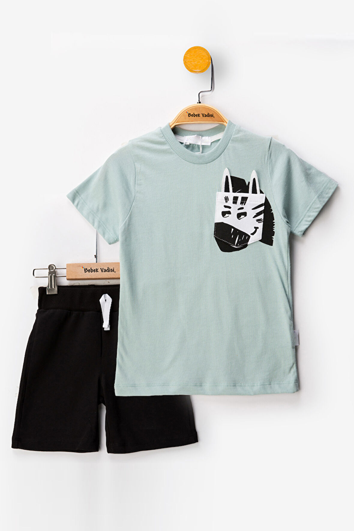 Zebralı Erkek Bebek Giyim Erkek Bebek alt ust Takım Şortlu Erkek Bebek Takım İkili Erkek Çocuk Takım