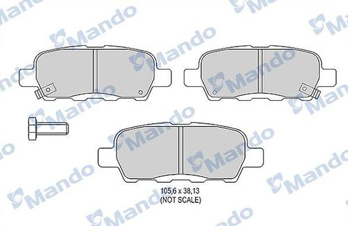 Mando MBF015002 Arka Fren Balatası Nissan Qashqai J10 07-13 XTrail 07-13 Pathfinder 13-Koleos 08-Juke 10-Suzuki Grand Vitara 08- 440608H385
