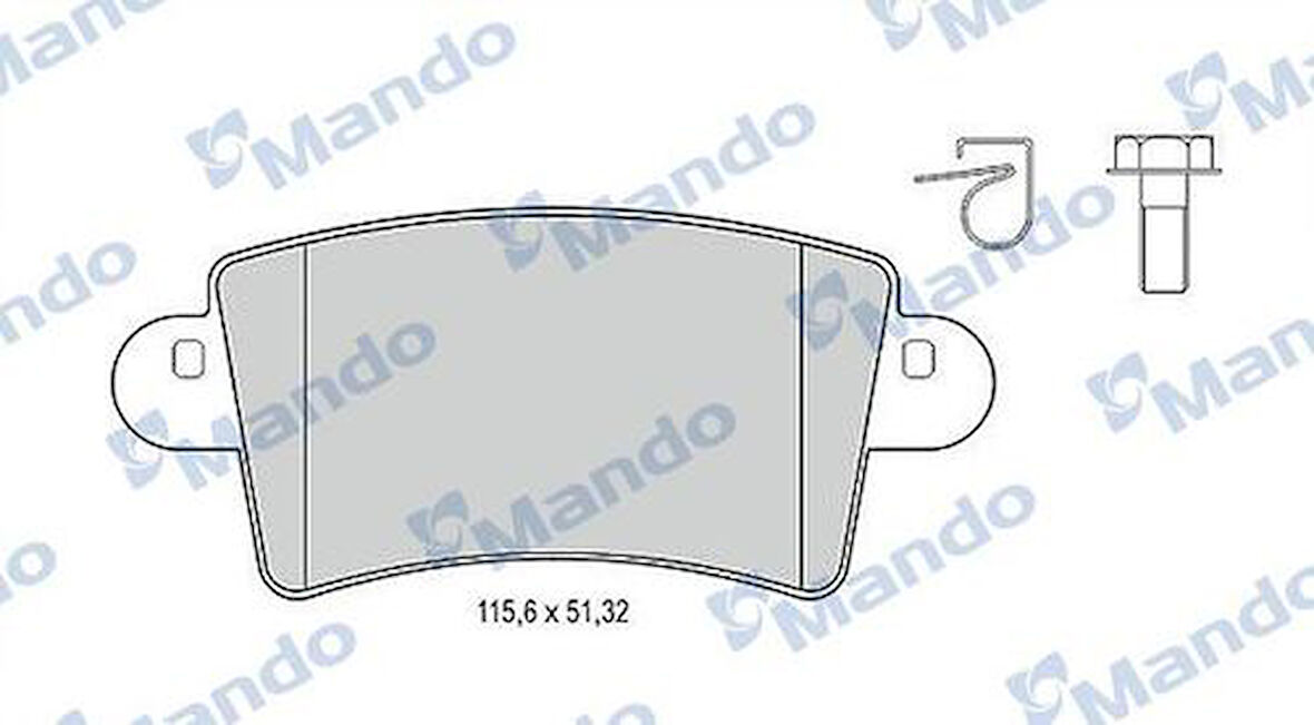 Mando MBF015027 Arka Fren Balatası Master II Movano 1.9 2.5D 2.8DTI Tüm Modeller (01) 4403467