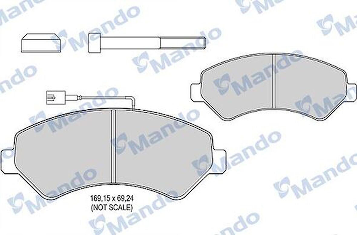 Mando MBF015039 Fren Balatası Ön 169mm Boxer3 Jumper3 Ducato3 16Q 07-Tam 4253.76