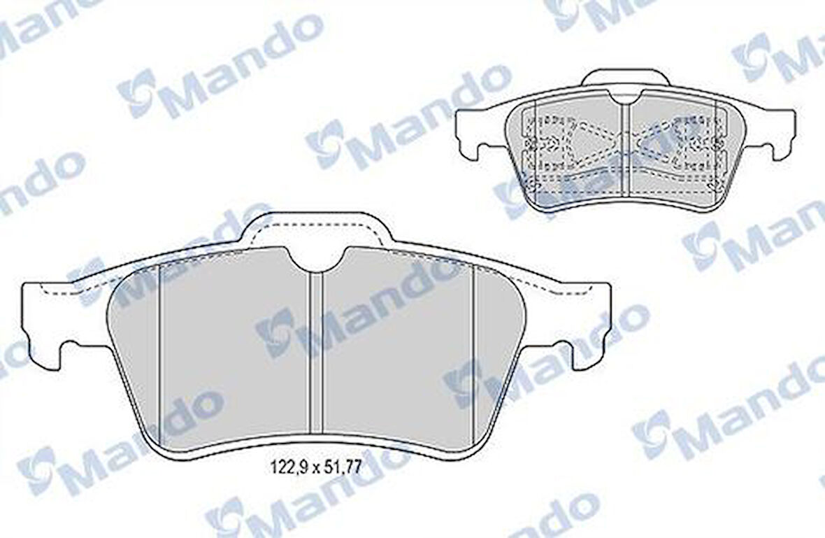 Mando MBF015221 Fren Balatası Arka 123mm Vectra C Megane II Focus C-Max AV612M008A