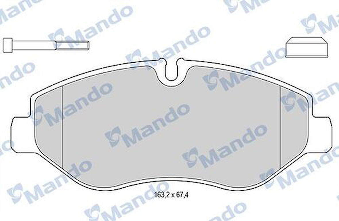 Mando MBF015563 Ön Fren Disk Balata Daily III C L S Tüm Modeller 05 06- 42555881