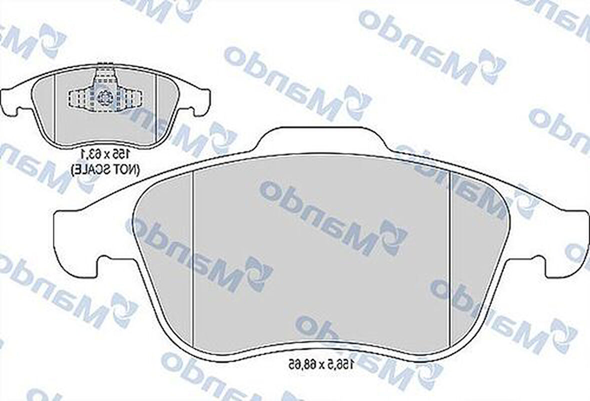 Mando MBF015799 Ön Fren Balatası (Takım) Renault Megane III 10-Grand Scenic III 10-Laguna III 07-1.2 TCE 1.4 1.5 DCI 1.6 DCI 2.0 DCI 410602933R