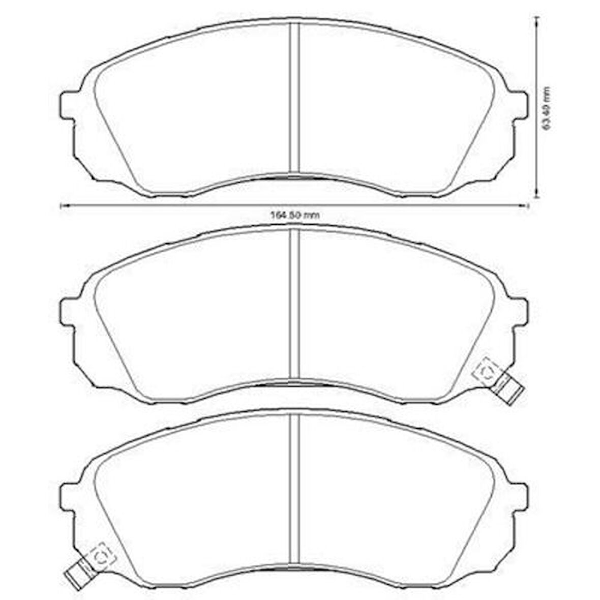 Mando MPH40 Kia Carnival 06-Hyundai H1 05-Ön Fren Fren Balatası 581014DA00