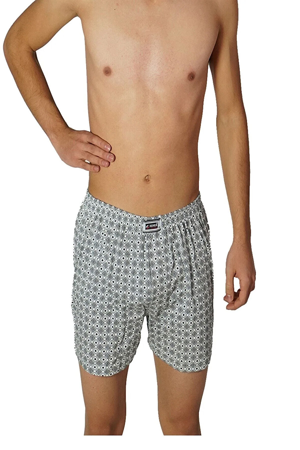 Erkek Karişik 3'Lü Paket Seher Yıldızı Desenli Boxer Şort